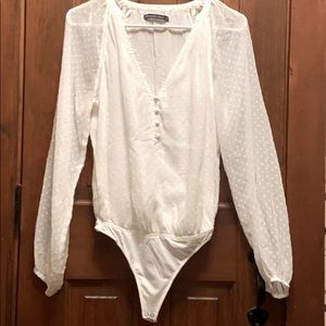 Abercrombie & Fitch White Bodysuit